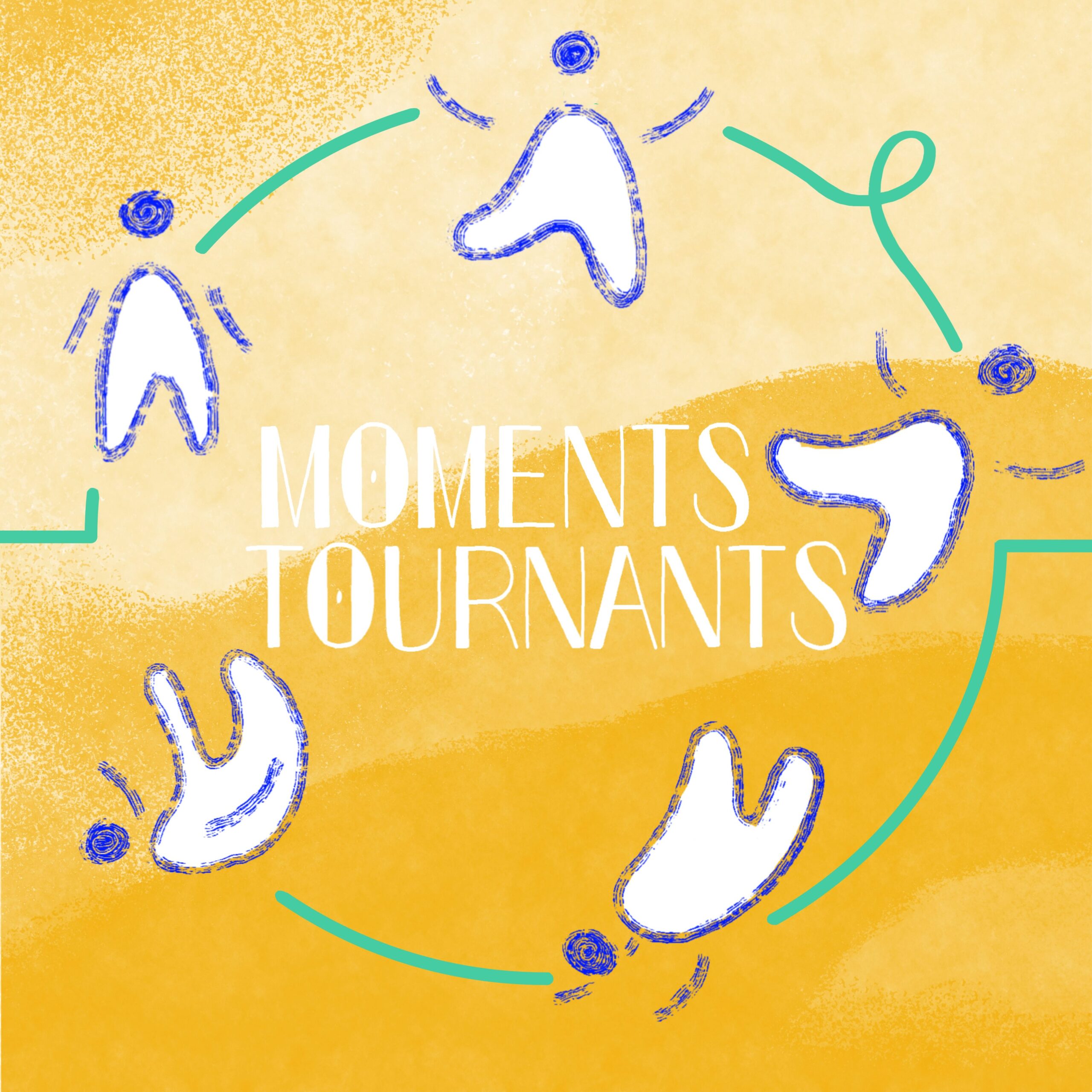 une silhouette décompose les différents mouvements d'une pirouette